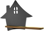 Szary kinkiet dziecięcy z drewnianą półką - K024 D6-L66