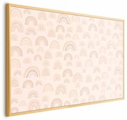 Plakat Pastelowe tęcze 30x21 cm z ramą złotą bez marginesu ARTGEIST B