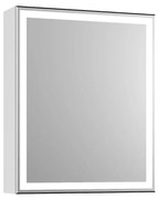 Szafka łazienkowa z lustrem NEO 52 cm biały połysk z oświetleniem LED KROFAM