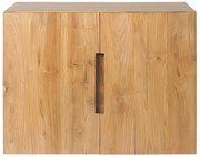 Szafka łazienkowa wisząca z drewna tekowego - 80 cm - SAWAN