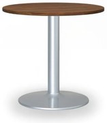 Stolik konferencyjny ZEUS II, średnica 60 cm, szara podstawa, orzech