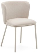 Beżowy tapicerowany fotel jadalniany Ciselia – Kave Home