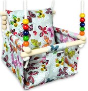 Huśtawka dla dzieci kubełkowa w motylki P0-P71