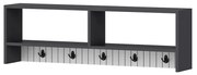 Wieszak ścienny Sarandon Anthracite White