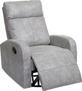 Fotel telewizyjny MCW-A54 Premium,  tkanina/tekstylia jasnoszary