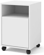 Biały kontenerek pod biurko na kółkach H4-F77