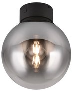 Czarna lampa sufitowa LED ze szklanym kloszem ø 30 cm Cipallone – CINQUE