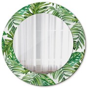 Liście dżungli Lustro z nadrukiem okrągłe