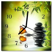 Zegar szklany kwadratowy Natura