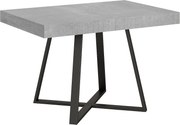 Stół rozkładany 120/224x90 cm Abbraccio cementu nogi antracytowe