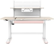 Różowe biurko dla dzieci elektryczne z nadstawką B4-Z37