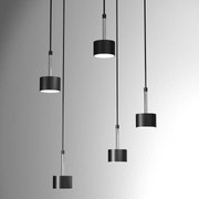 Lampa wisząca ARENA BLACK/SILVER 5xGX53, czarna, 5 kloszy