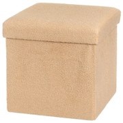 Jasnobrązowy puf z materiału bouclé Folding – Casa Selección