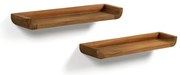 Półki z litego drewna tekowego zestaw 2 szt. 50 cm Shamel – Kave Home