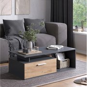 Stolik kawowy antracyt/złoty dąb 118x59x39.8 roland