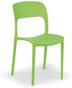 Designerskie plastikowe krzesło kuchenne REFRESCO, zielone