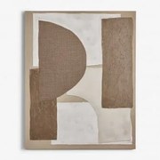 Płótno Dekoracyjne 80x100 Cm Ręcznie Malowane Poleno Kolory Naturalne - Sklum