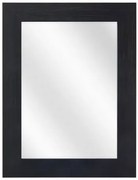 Czarne lustro wiszące w drewnianej ramie E6-T66