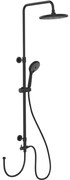 Kolumna prysznicowa z deszczownicą i słuchawką, czarna, 120 cm, WENKO
