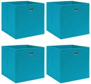Zestaw 4 składanych pudełek błękitny B6-Z51