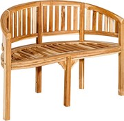 Ławka ogrodowa z drewna teakowego, klasyczny design, 120 cm