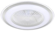 LED regulowane oświetlenie sufitowe z wentylatorem ZONDA LED/48W/230V srebrne +