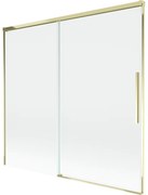 Mexen Rox parawan nawannowy 2-skrzydłowy rozsuwany 170 x 150 cm, transparent, złoty - 8C9-170-001-50-00