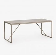 Stół Jadalniany Prostokątny 185x85 Cm Ze Stali Melida Moka Brown - Sklum