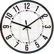 Zegar ścienny Okrągły Cichy klasyczny Akrylowy na Ścianę Duże cyfry Biały