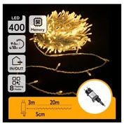 Aigostar - LED Zewnętrzny łańcuch świąteczny 400xLED/6W/230V 20m IP44 ciepła biała
