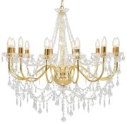 Złoty żyrandol kryształowy świecznik - 4X EX99 M5-K59