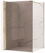 Kabina prysznicowa Walk-In Rea Flexi Brown / Brush Gold 140