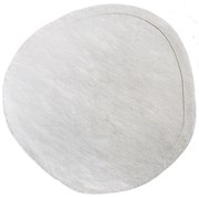 Dywan organiczny okrągły ręcznie tkany 100% wełny - 200 x 200 cm - 2200g/m2 - Kremowy - WILLOW