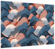 Obraz - Fale i wzgórza (70x50 cm)