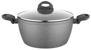 Florina Garnek z pokrywką Lava Stone MG, 24 cm, 4 l, szary, śred. 24 cm