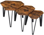 Industrialny zestaw 3 stolików kawowych Z7-E41