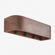 Wieszak Ścienny Z Drewna Akacjowego Frigia Ciemny Akacjowy Brąz & ↔︎ 50 Cm - Sklum