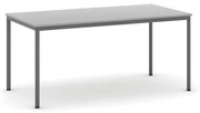 Stół do jadalni i stołówki, 1600 x 800 mm, ciemnoszara konstrukcja, szary