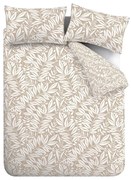Jasnobrązowa pościel jednoosobowa 135x200 cm Sorrel Leaves – Catherine Lansfield