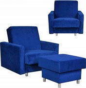 Fotel rozkładany z podnóżkiem Alicja Family Meble