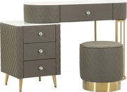 Konsola do Makijażu VKH20, Szary, 120x40x75 cm, Kendra Home