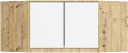 Nadstawka na szafę AKORD S100 Dąb Artisan 100 cm 2 drzwi kolor Biały mat 3 półki 100x50x55 cm