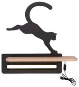 LED dziecięca lampa ścienna z półką JUMPING CAT LED/5W/230V