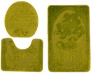 Zielony antypoślizgowy zestaw dywaników do łazienki L2-A70
