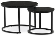 Zestaw stolików konferencyjnych, czarny marmur, 2 szt.