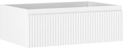 Mexen Rivel szafka łazienkowa podumywalkowa 70 cm, 1 szuflada, ryflowana , biała mat - 91A20-07023-1-BF01