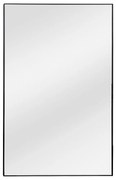 Duże prostokątne lustro aluminiowe szer. 120 x wys. 190 cm - Czarne - MYRA