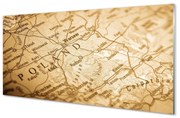 Obraz na szkle Mapa polski