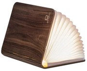 Brązowa lampa stołowa LED z tekstylnym kloszem (wysokość 2,5 cm) Booklight – Gingko