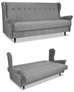 Kanapa sofa Uszak ARI rozkładana wersalka spania łóżko Family meble szara